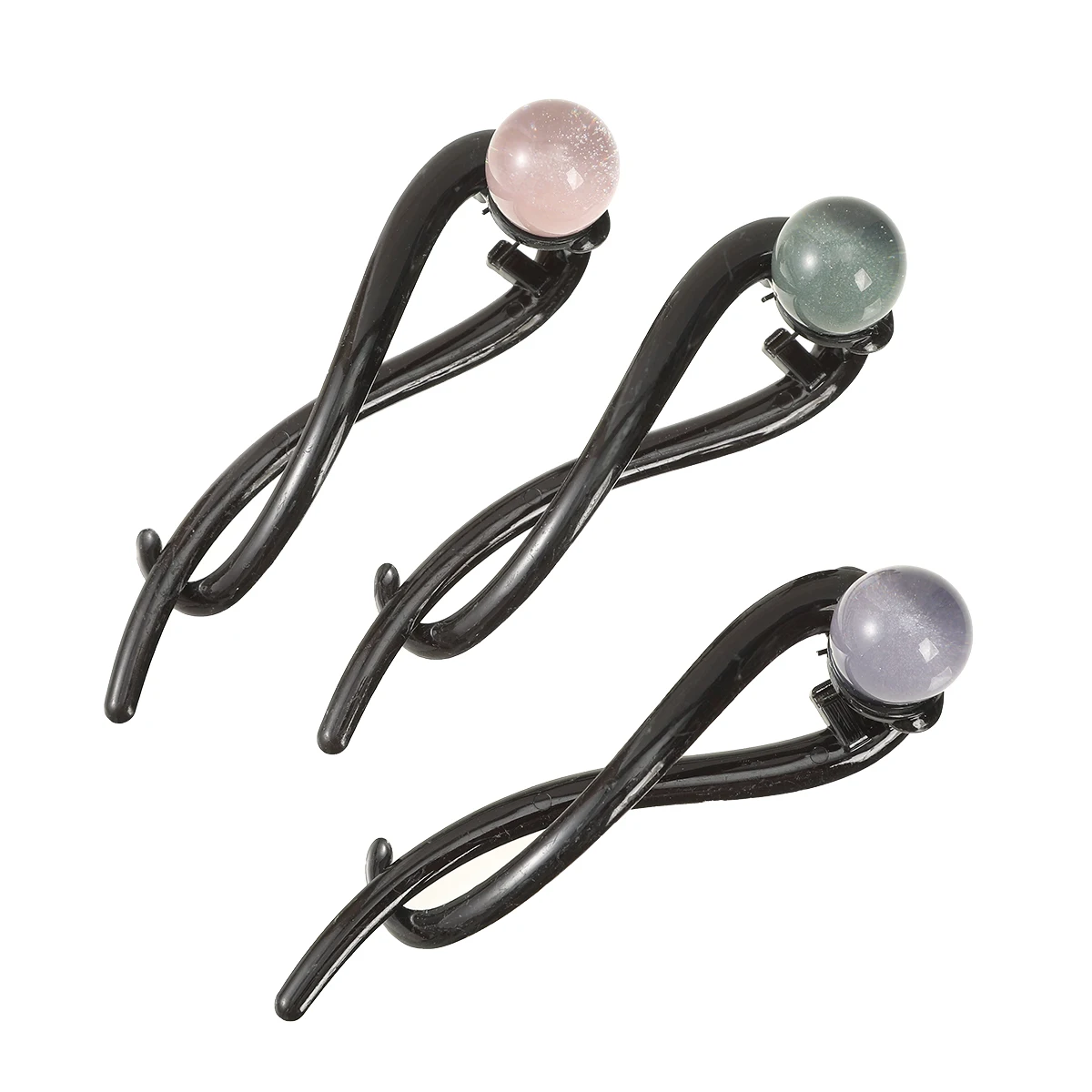 AWAYTR Retro S Form Pferdeschwanz Twist Haar Clips Neue Mode Multi-farbe Twisted Aushöhlen Shark Clips Kopfschmuck Haar zubehör – Detail 3