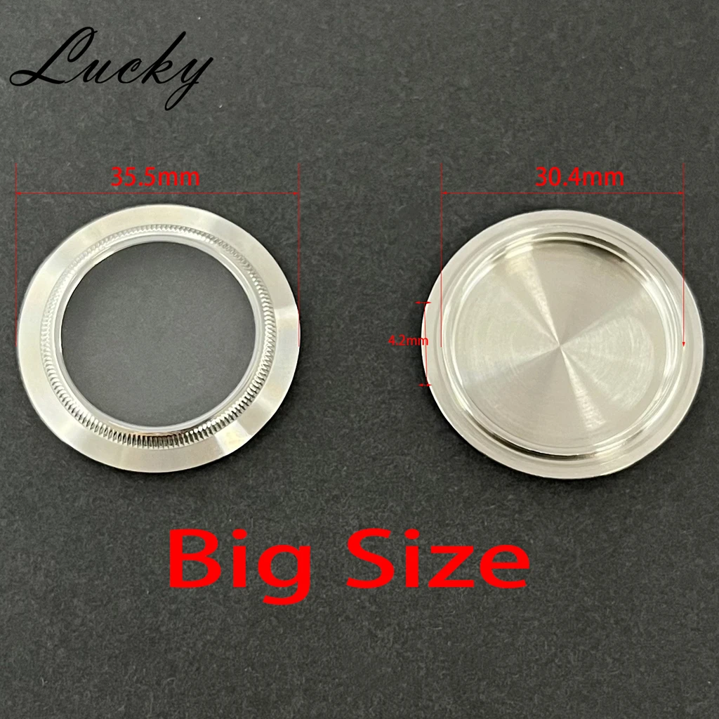 Premium Steel Case Back Cover for Watch Modification - Retro Style 36mm/39mm