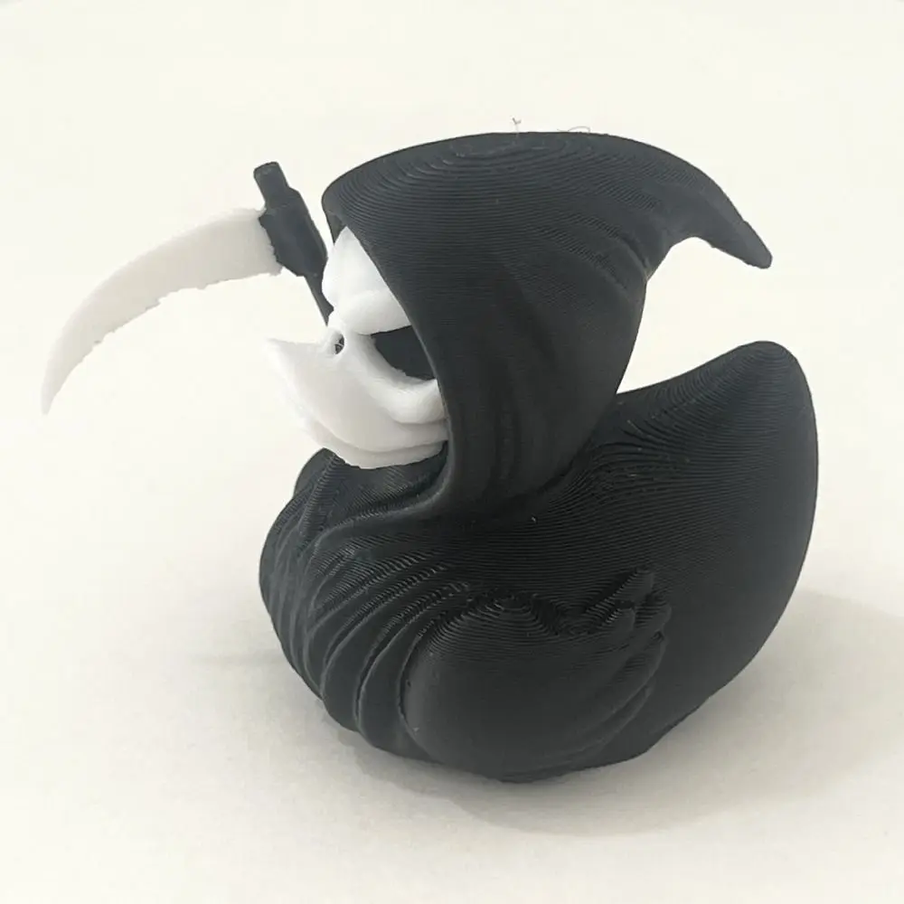 3D Printed Halloween Duck Anime Figure Handicraft Model Spooky Halloween Duck Figurine PLA Ornament Grim Reaper Duck Ornament