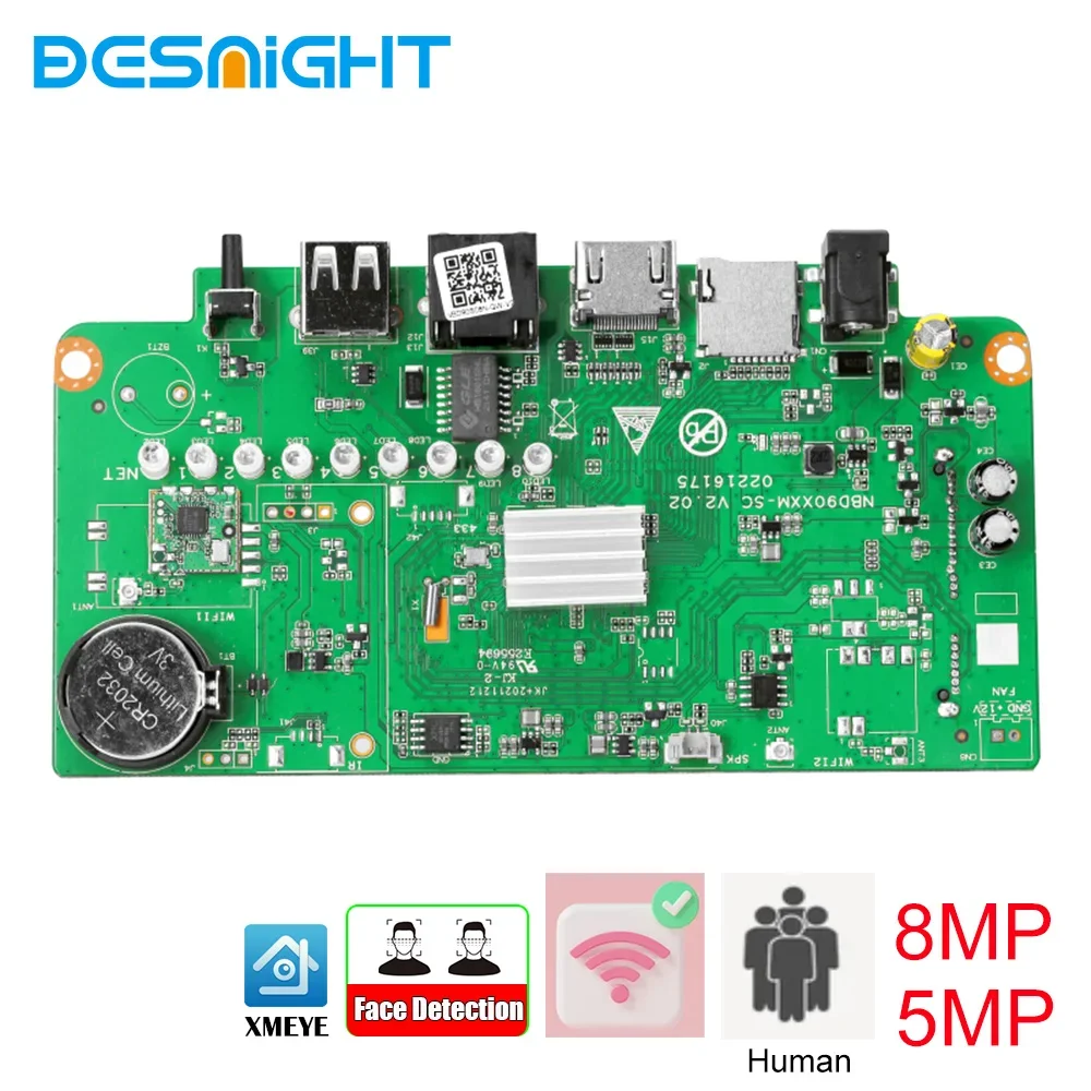 8Ch H.265 3Mp Wireless Nvr Recorder Wifi Cctv Camera System P2P Ip Camera Network 8Mp Videoregistratore Nvr Per Wifi 3Mp 5Mp Camera