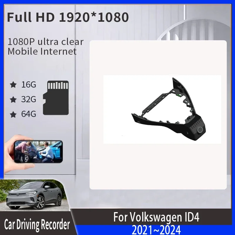 Dvd Per Auto Per Volkswagen Id4 Vw Id.4 2021 2022 ~ 2024 Dashcams Voor Player Registratori Stradali Fotocamera Dvr Dash Cam Wifi Accessori Auto
