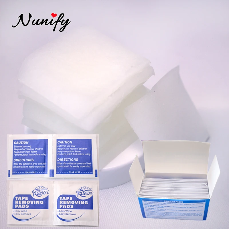 Wig Glue Remover Wipes 30Pcs 40Pcs 60pcs for Tape In Hair Extension Adhesive Cleaner Pads for Removal Hair System Tape And Gl