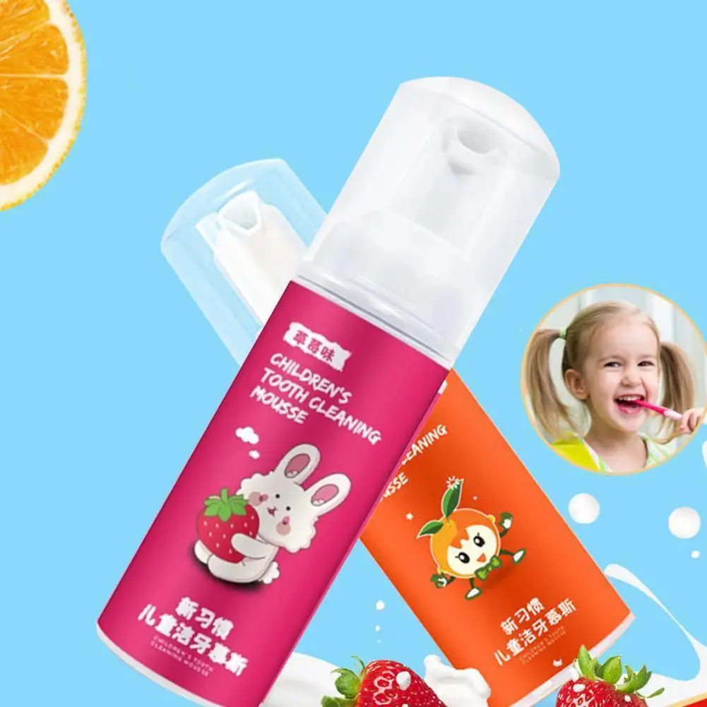 

Clean Tooth Mousse Toothpaste Children's Fruit Flavored Toothpaste Paste H2a5 Cleaning Foaming 60ml S8A5