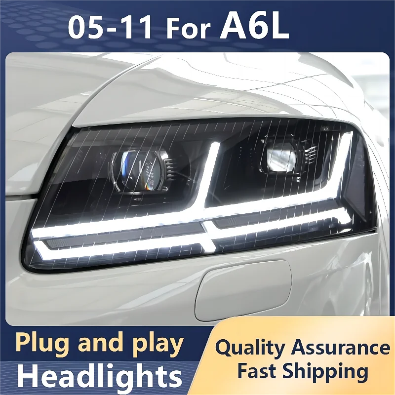 

Car Styling Headlights For AUDI A6L 2005-2011 Animation LED Day Running Lights Dynamic Turn Signal Head Light Auto Assembly