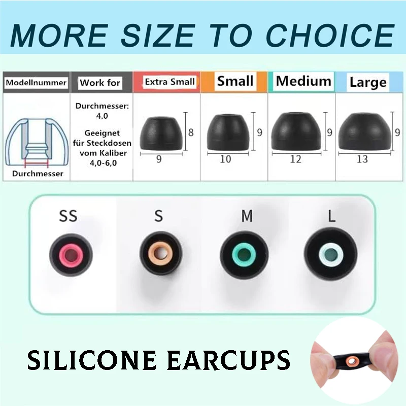 Universal Silicone Ear Caps for Sony Replacement Ear Tips Eartips Soft in-ear Earplugs for Sony WF-1000XM5 1000XM4 1000XM3