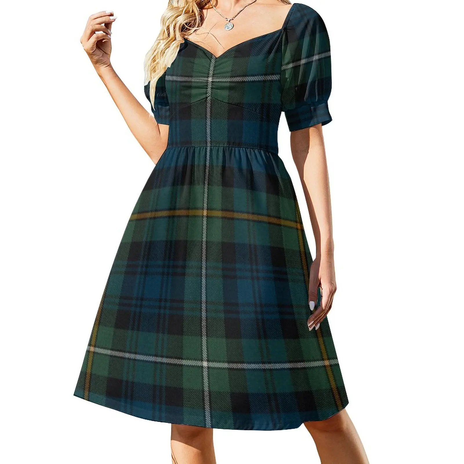 thumbnail image 1 of Vestido de tartán escocés Campbell of Argyll, vestidos de verano para mujer, conjuntos de playa para mujer, 1 of 7