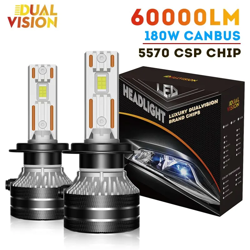 K7 LED Headlight Csp 12000lm 100W 9-36V 6000K H1 H3 H7 H11 9005 9006 Fan  Cooling 880 H4 9004 9007 H13 Spotlight Waterproof LED Car Light - China LED  Headlight, Headlight
