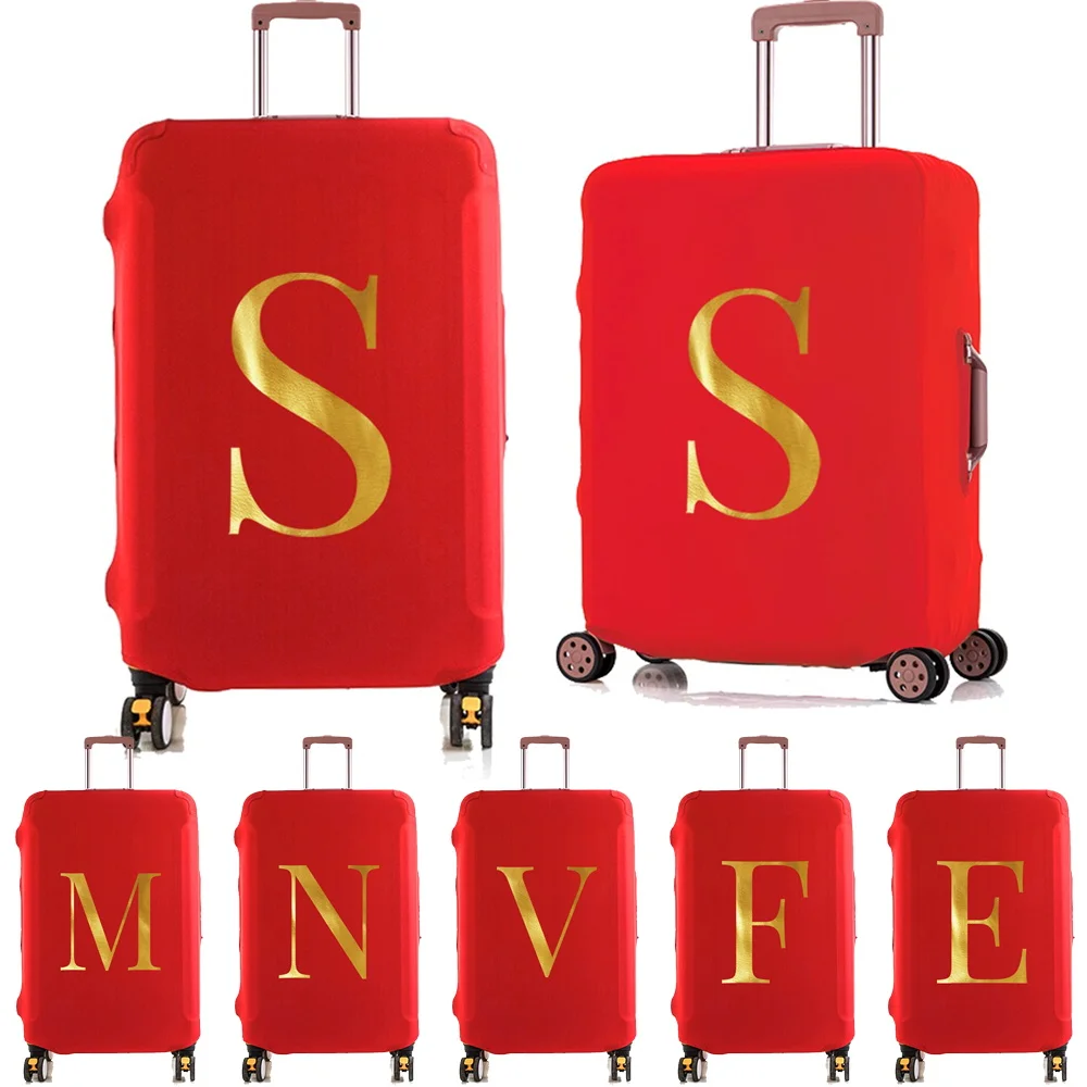

Travel Suitcase Elastic Luggage Protective Cover for 18-32 Inch Letter Printed Trolley Duffle Case Bag Traveler Accessories Men
