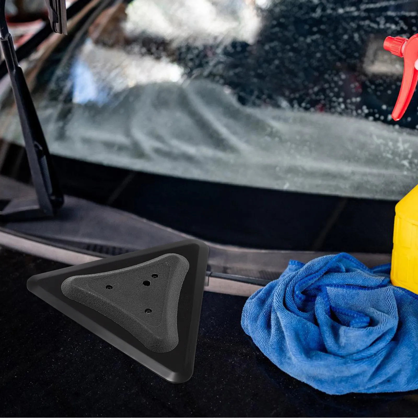 실리콘 삼각 스퀴지 비닐 랩 틴트 설치용 자동차 디테일링 도구 소프트 엣지 스크레이퍼 앞유리 창문 청소 PPF