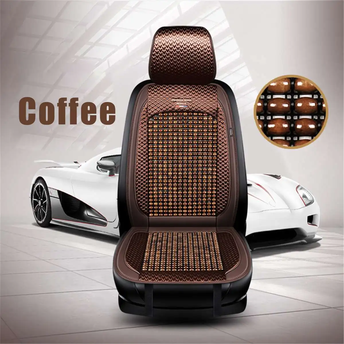 Auto Holz Perle Sitzkissen Sommer Kühlen Leder Auto Sitz Abdeckung Atmungs  Handgemachte Auto Sitz Matte Pad Universal Auto Zubehör - AliExpress