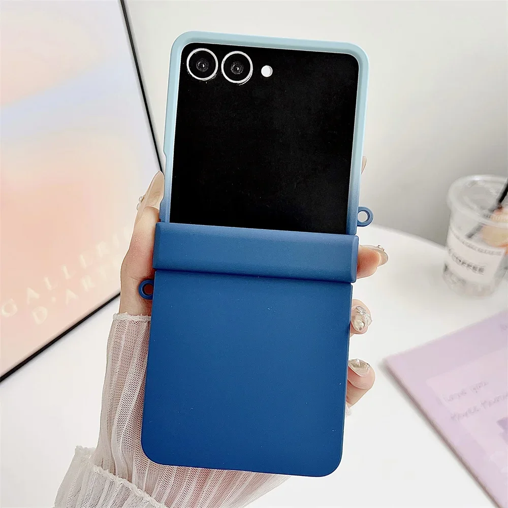 Elegant Gradient Double Color Hard Hinge Protective Phone Case