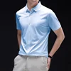 New Men's Business Casual Short Sleeved Solid Color Shirt Wrinkle Resistant Wrinkle Free Comfortable All Season Versatile Top 5