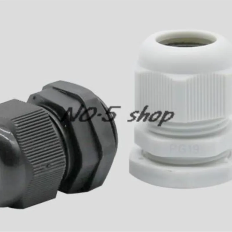 

100Pcs PG7/9/11/13.5 Cable Range 6-11mm OD Thread 20mm Waterproof Cables Glands Connector White or Black