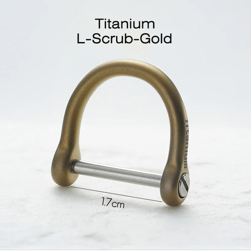 Luxury Titanium Horseshoe Buckle Keychain - Lightweight Baked Color Key Ring Holder, Premium Gift
