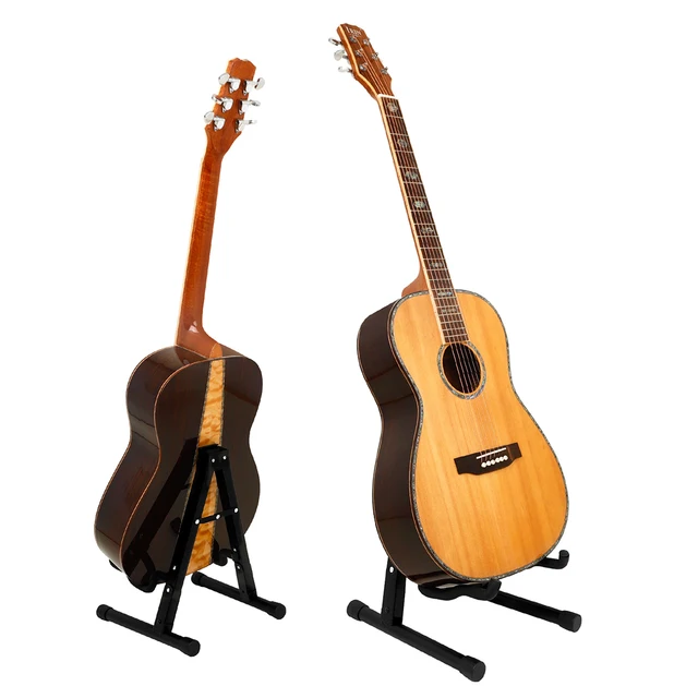 Support Pour Guitare En Bois Avec Coussin EVA - Structure En X Antidérapante - Pour Guitare Acoustique, électrique, Basse, Ukulélé, Violon