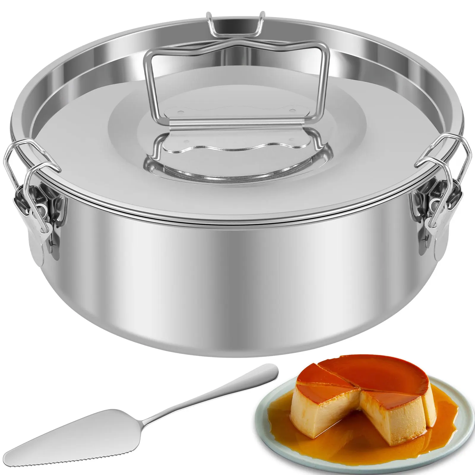 Moule à Flan et Pudding en acier inoxydable 20 cm Ibili main image 0