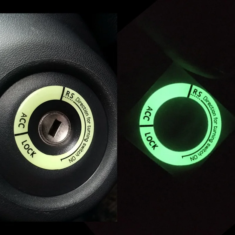Car Ignition Switch Luminous Sticker For Citroen C4 C5 Kia Cerato Sorento  Ceed Opel Astra H G Insignia Vectra C