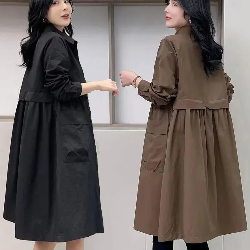 Warm Windbreaker Large size Woolen coat Autumn Winter Large Size Woman's Clothing Long Sleeve main image 0