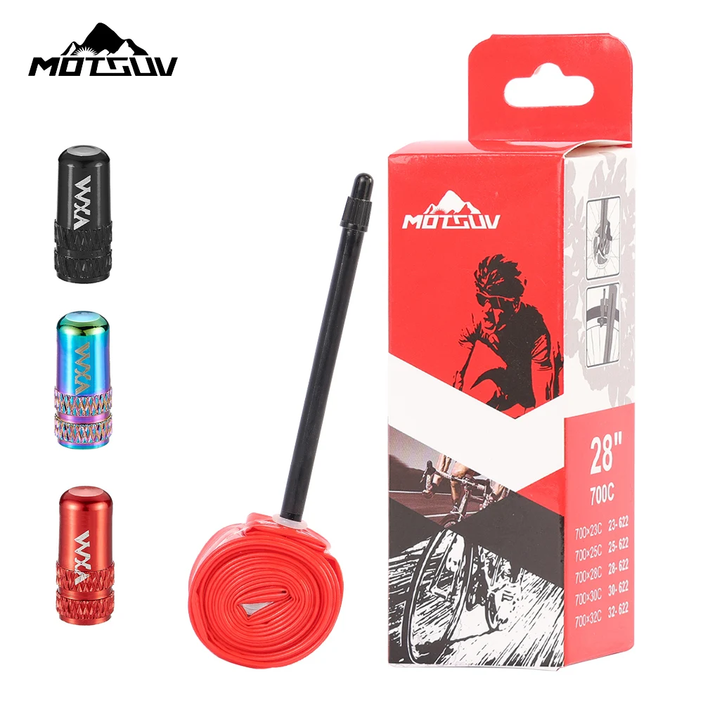 

MOTSUV Ultralight Bike Inner Tube 700c Road Bicycle TPU Tubes 45mm 65mm 85mm French Valve 23C 25C 28C 30C 32C