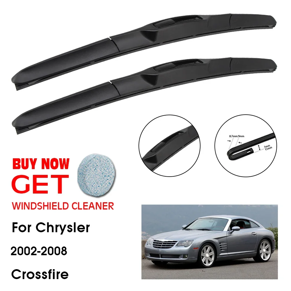 Spazzola Tergicristallo Per Auto Per Chrysler Crossfire 22 "+ 20" 2002-2008 Lavavetri Anteriore Tergicristallo Spazzole Accessori
