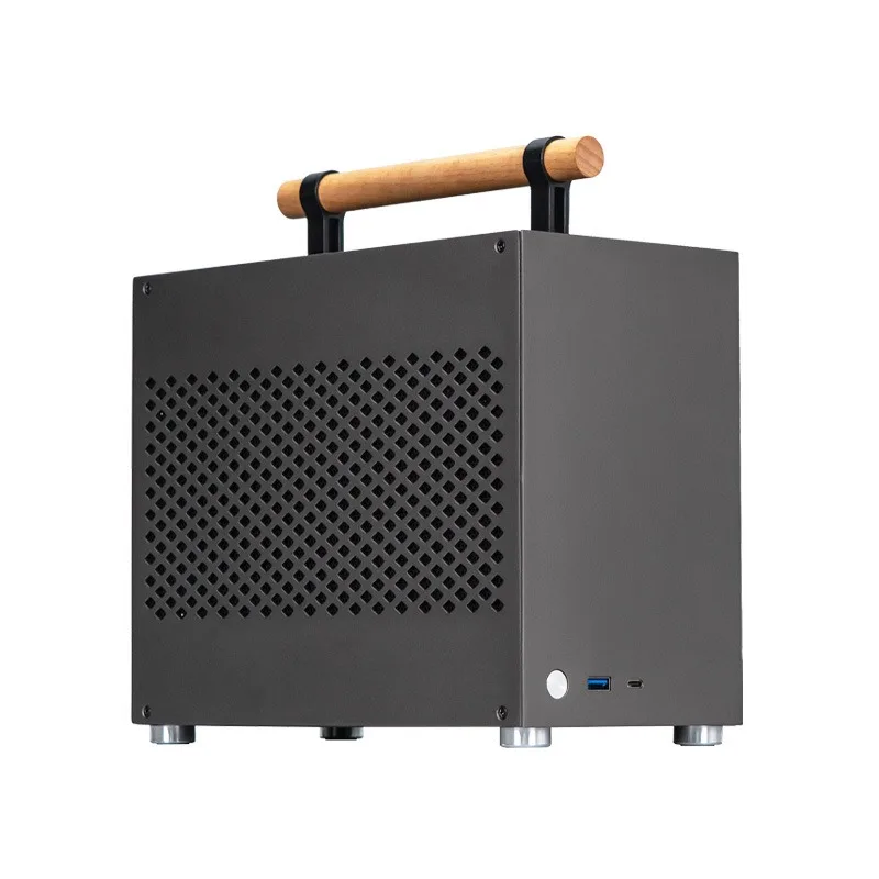 ALBOX 알루미늄 Xiaobao P16 모든 알루미늄 A4 휴대용 미니 휴대용 데스크탑 컴퓨터 1U 전원 공급 장치 Itx 소형 섀시