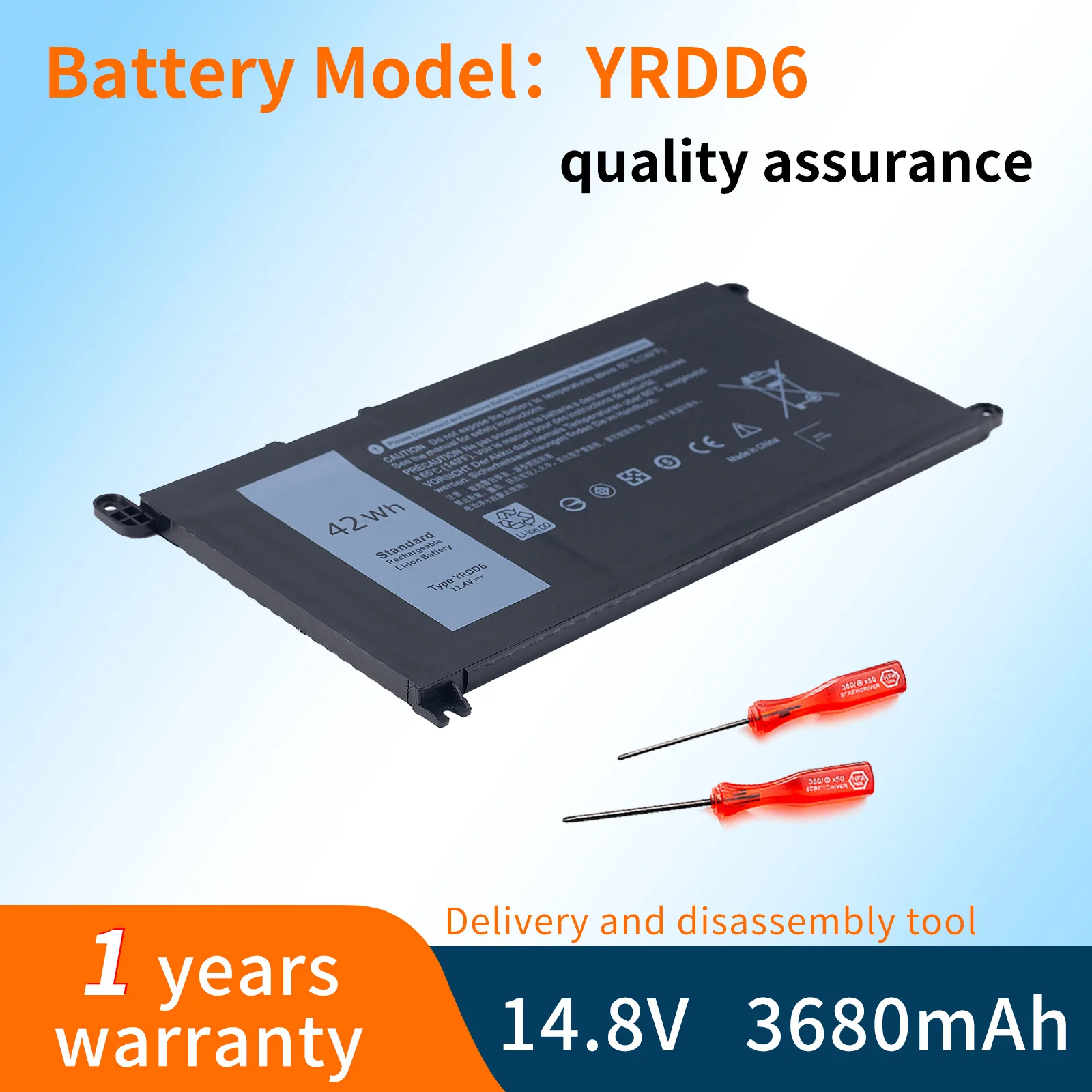 

BVBH YRDD6 laptop battery lithium ion batteries 11.4V 42Wh For D-ell i-nspiron5480 5482 5485 5584 5488 B07DFK12MV FW8KR RRJDX