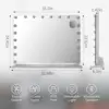 Hollywood Make-Up Mirror with Lighting 20 LED,Bluetooth Player, 80x60cm Large Cosmetic Mirror with 3 Dimmer Light ,USB,Touch 3