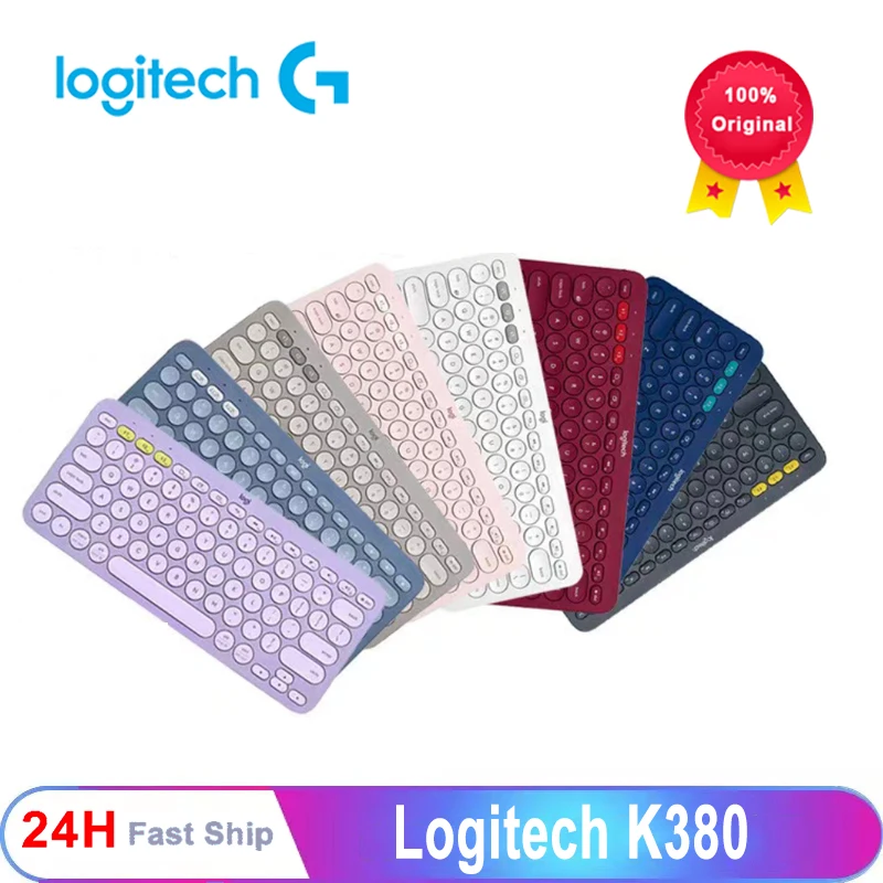 

Logitech K380 multi-device Bluetooth wireless keyboard linemate multi-color Windows MacOS Android IOS Chrome OS universal