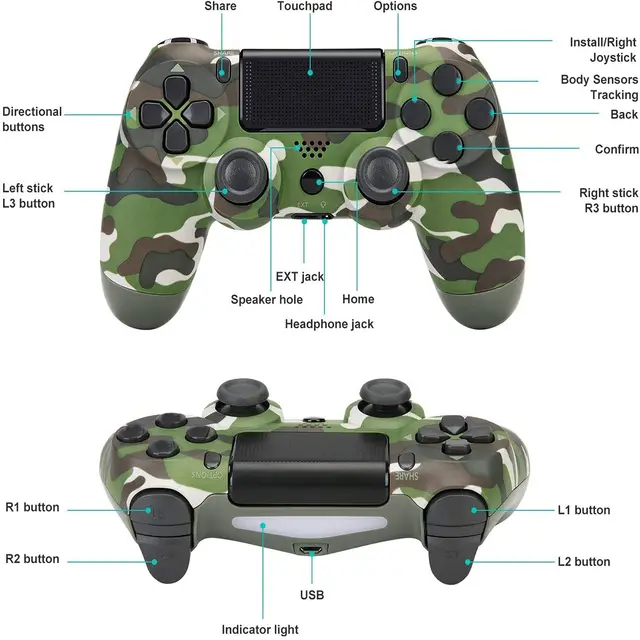 Wireless Controller For SONY PS4/Slim/Pro Support Bluetooth Wireless Gamepad for PlayStation4 Joystick Console for PC/Android 2