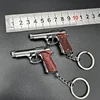 1:4 Scale Berta 92F Pistol Keychain Mini  Gun Metal Keyring Key chain toy guns fake gun  For Adult Kids  Gift decoration 2