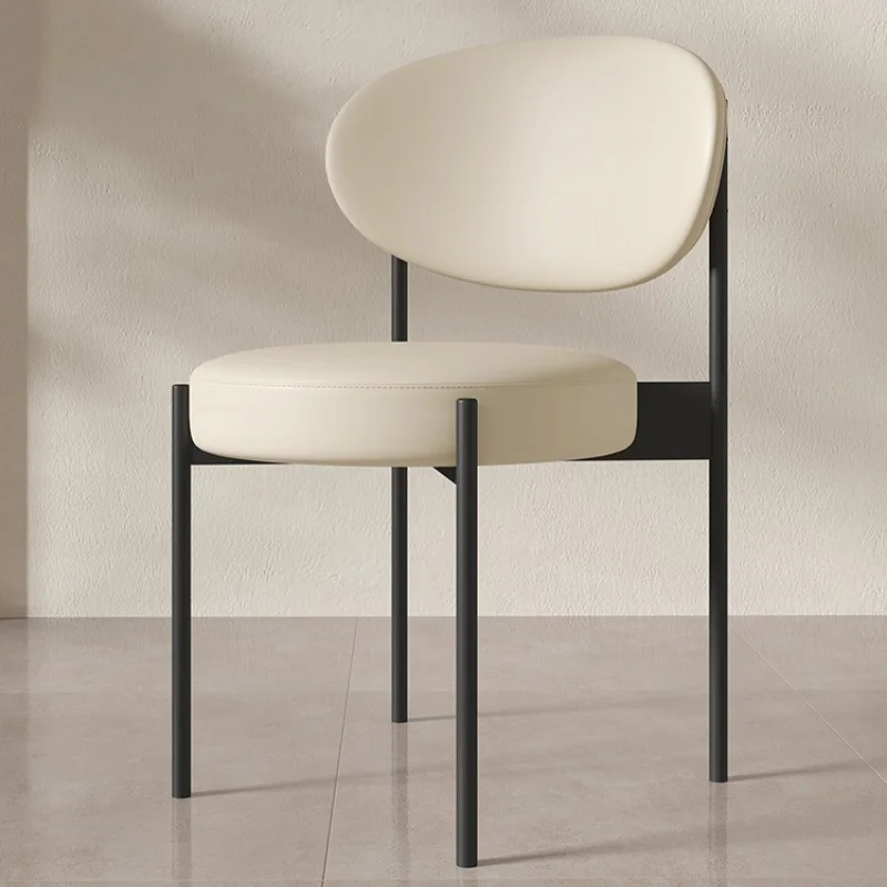 Upholstered Nordic Metal Dining Chairs Living Dining Chairs Luxury European Cadeiras De Jantar Modern Home Furniture