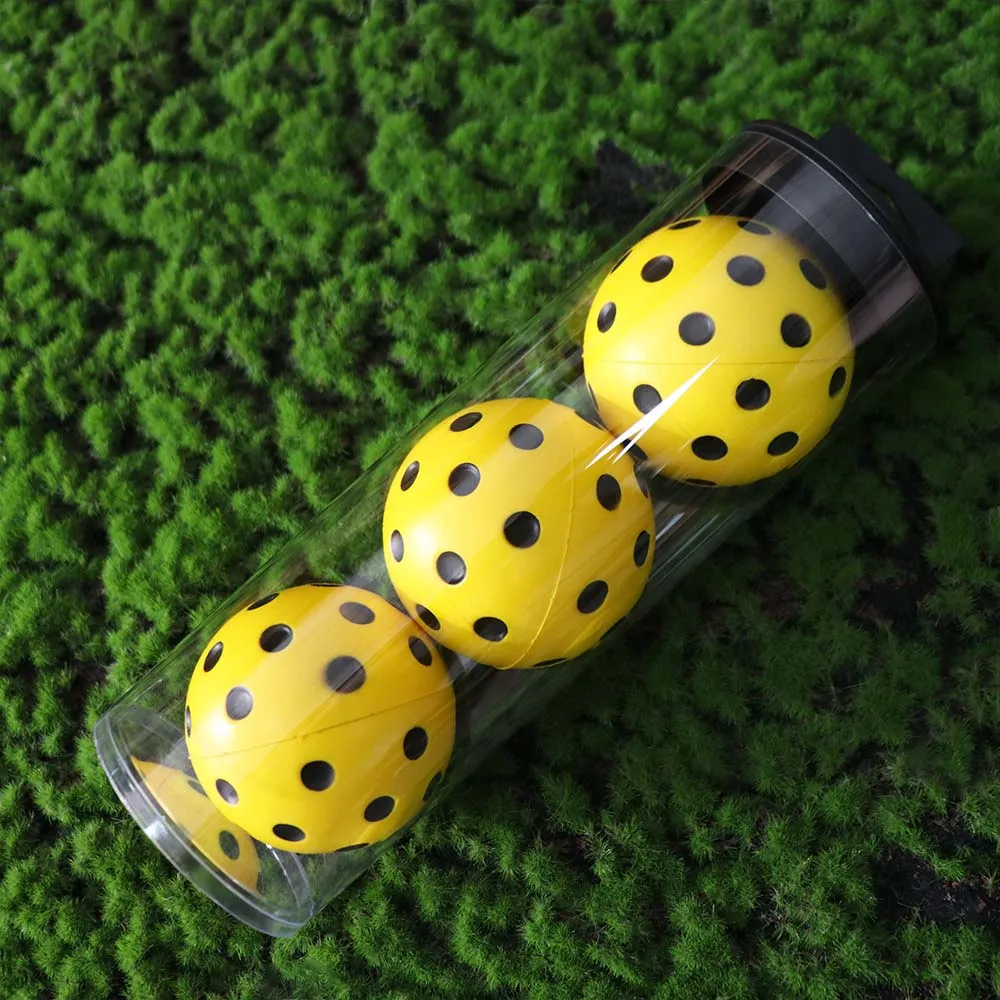74mm Foam Pickleballs Practice Balls Low Decibel Damping Silent Pickleball Balls High Elasticity Lightweight Exact Real Ball