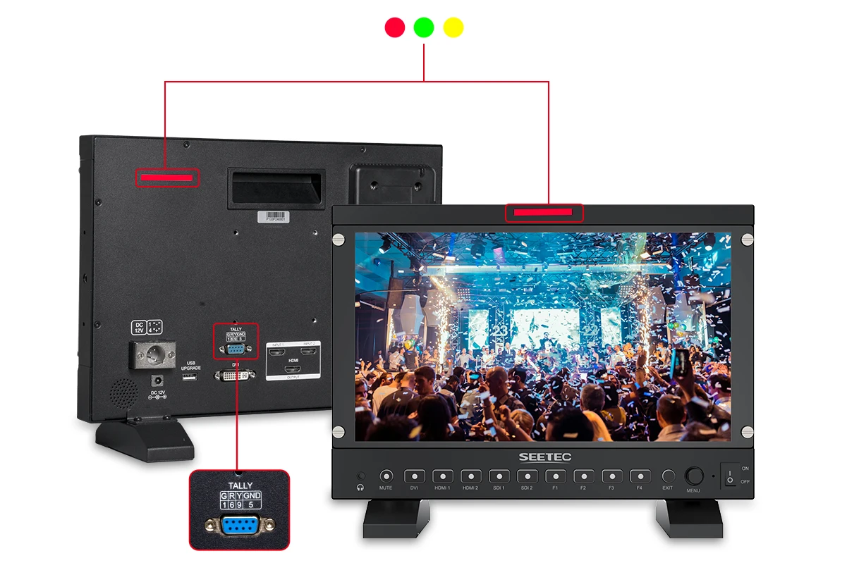 P133 PRO Broadcast Monitor 13.3in 1000nit Daylight Viewable 3G-SDI 4K 60Hz Scree