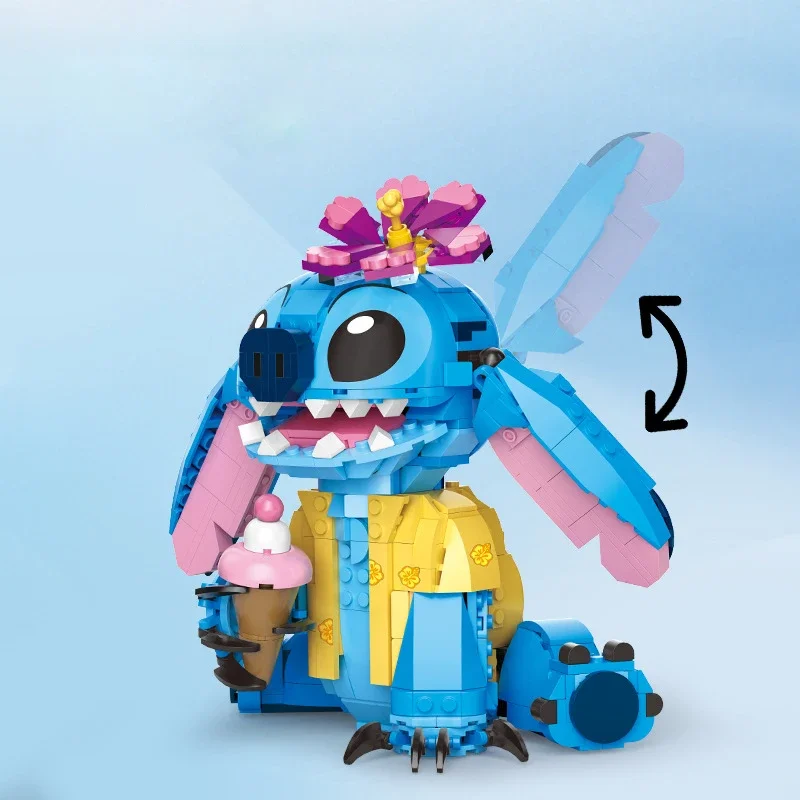 Miniso 2024 New  Stitch Compatible  Building Blocks Bricks Stitch Girl Boy Birthday Christmas Gift Toys 3