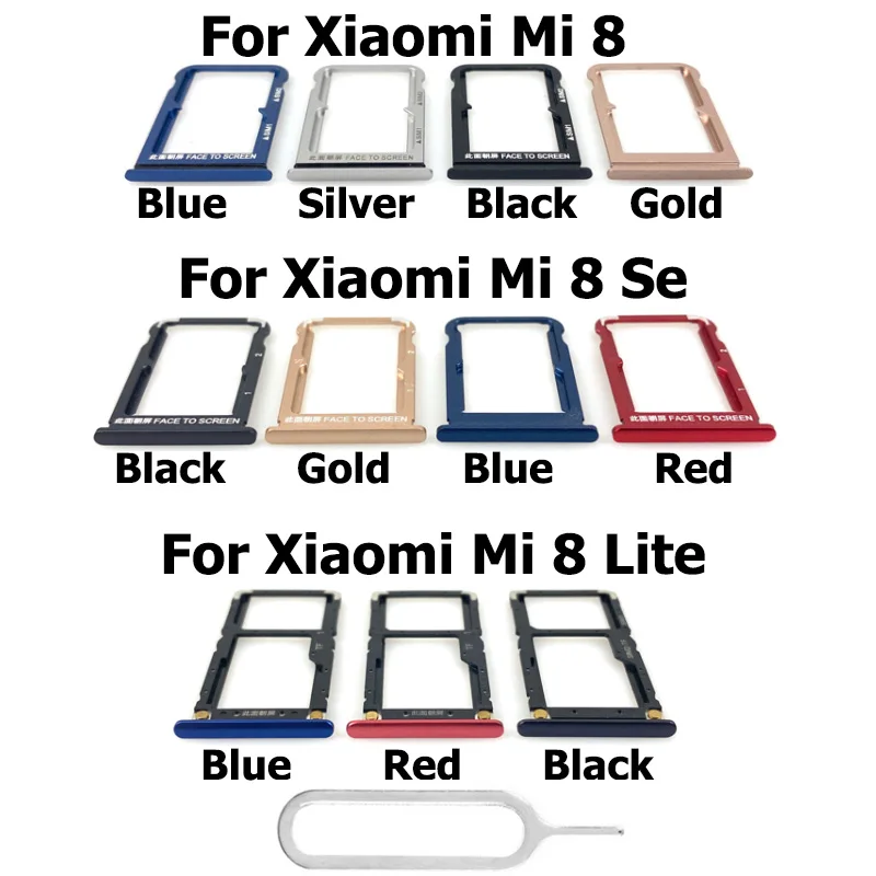 Per Xiaomi Mi 8 Connettore Adattatore Per Slot Per Slot Per Slot Per Schede Sim Per Xiaomi Mi 8 Se Lite Parti Di Ricambio