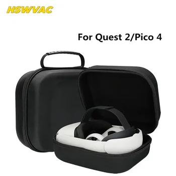 Pico 4 / Oculus Quest 2 케이스 휴대용 상자 VR 헤드셋 여행용 운반 케이스 Pico 4 / Quest2 용 하드 EVA 보관함 가방, 오큘러스 퀘스트 2 용 가방