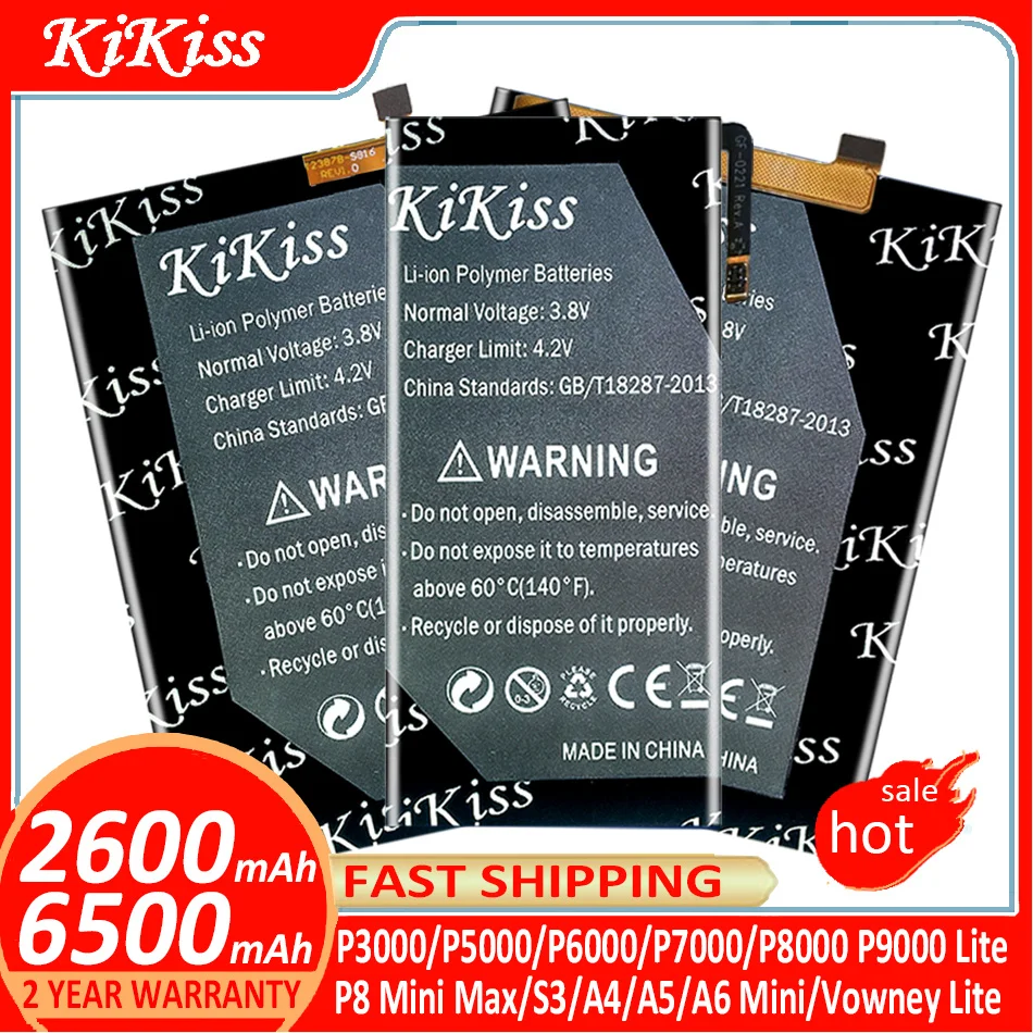 Batteria Del Telefono Cellulare Per Elephone P3000/P5000/P6000/P7000/P8000 P9000 Lite/S3/A4/A5/A6 Mini/Vowney Lite/P8 Mini P8Mini Max