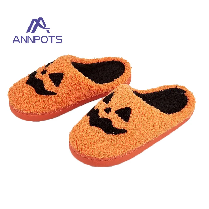 Women Slippers Christmas Cartoon Gingerbread Man Winter Indoor Warm Comfort Bedroom Soft Sole Lightweight Cotton Home Shoes
