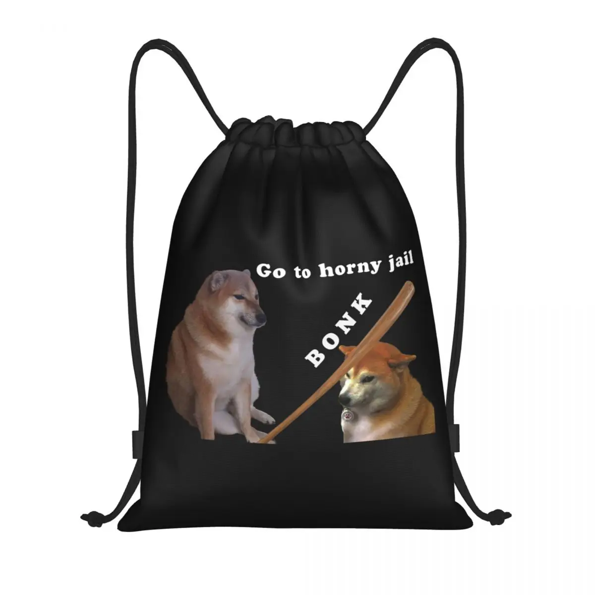 

Custom Shiba Inu Dog Cheems Bonk Drawstring Backpack Bags Men Women Lightweight Gym Sports Sackpack Sacks for Traveling