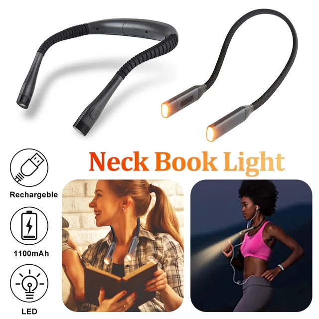 LED Neck Reading Light, Rechargeable Neck Book Light for Reading