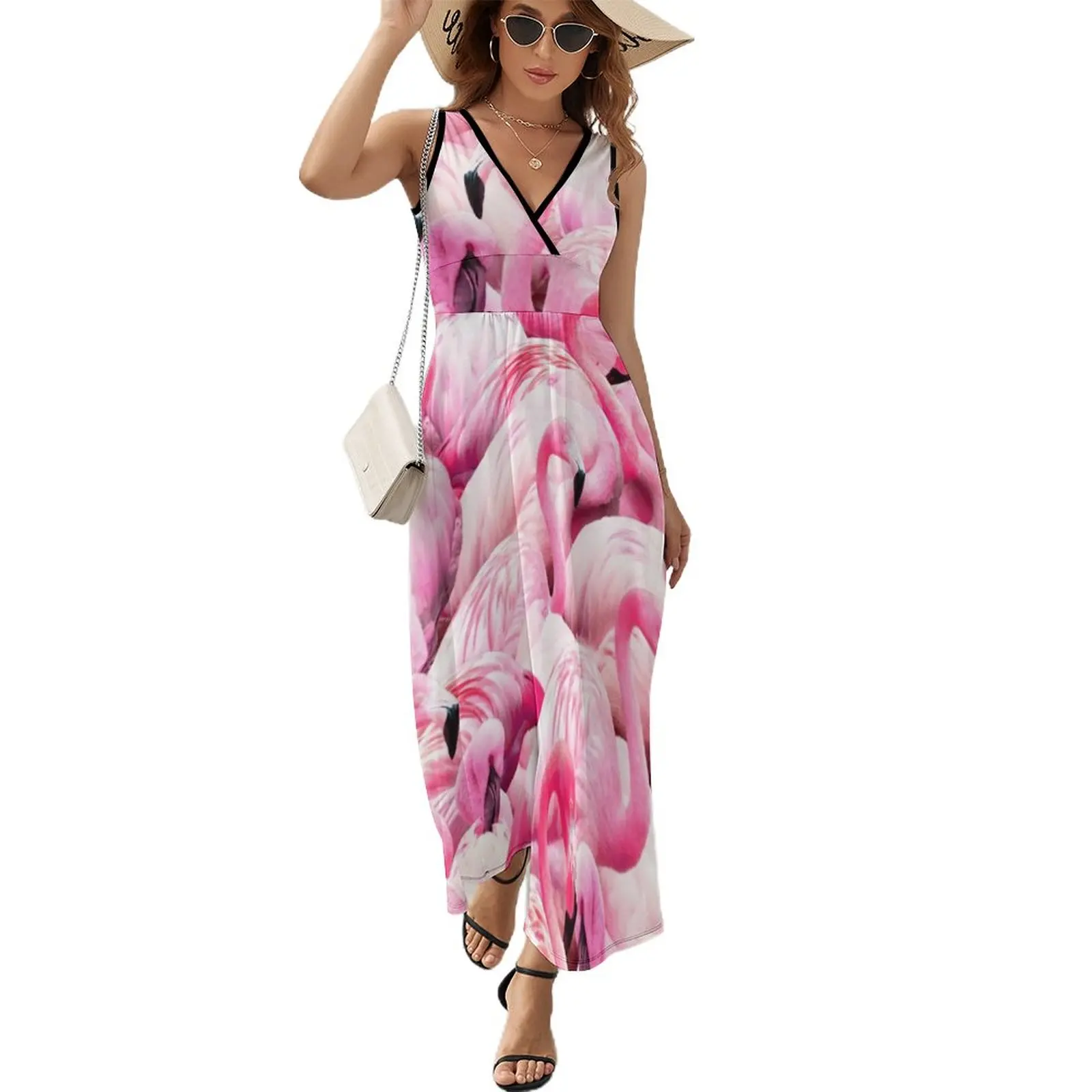 

Flamingo Party Sleeveless Dress Woman's evening dress Summer dresses for women