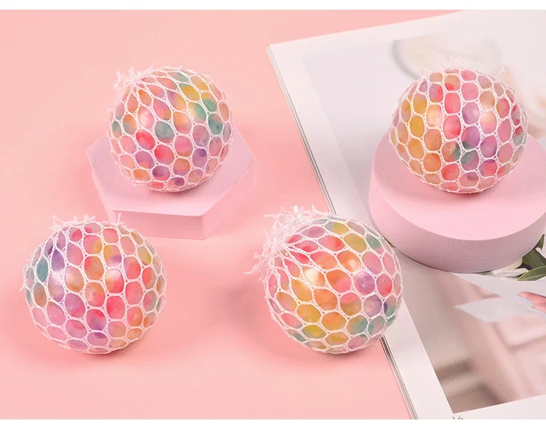 Die Regenbogenperlen druckreduzierende Kugel Squishy Fidget Toys Lustiger Stressabbau Reduziert den Druck Requisite für Kinder und Erwachsene – Detail 6