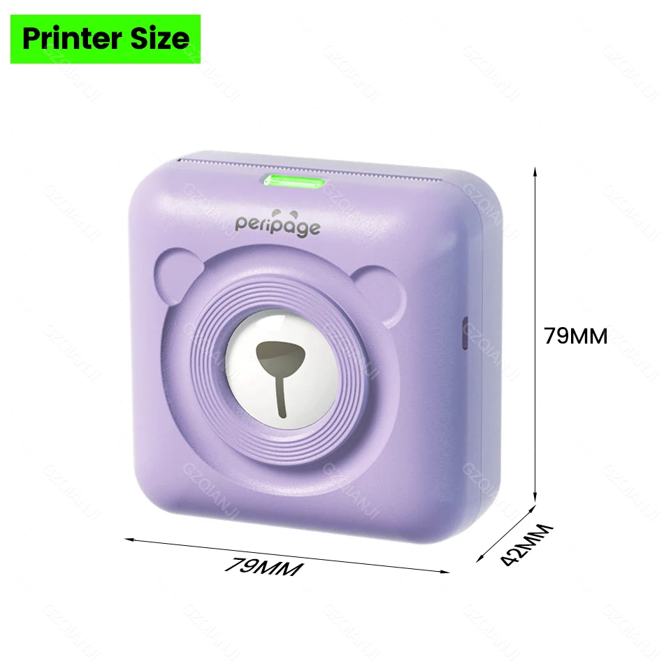 Original A6 Peripage 304dpi Mini Pocket Printer Bluetooth Thermal Photo Label Printer Color Machine Mobile Android iOS Printing