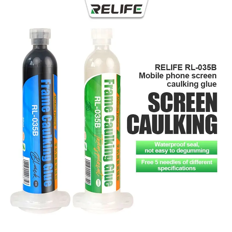 

RL-035B Mobile Phone Screen Caulking Glue - 30ML, Suitable for iP, Ss, Hw, XM, VV, Op Models phone repair tools