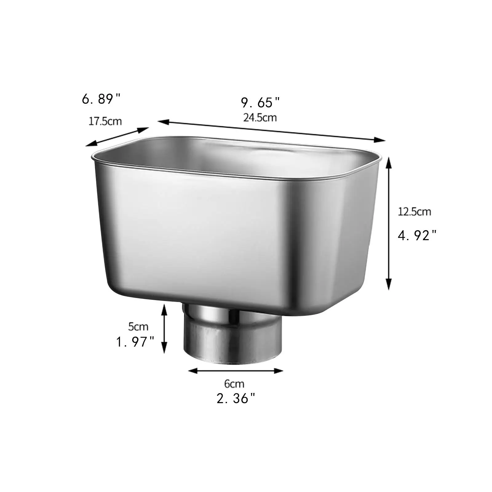 Drain Gutter Downspout Adapter Practical Stainless Steel Downspout Connector