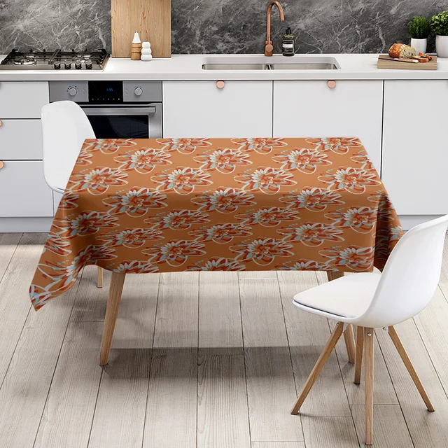 Floral Print Rectangular Tablecloth 6