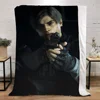 Leon Kennedy Microfiber Blanket King Size Fluffy Soft Blankets Characters Luxury Bedding Interior for Home Beach Towel Bed Throw 1