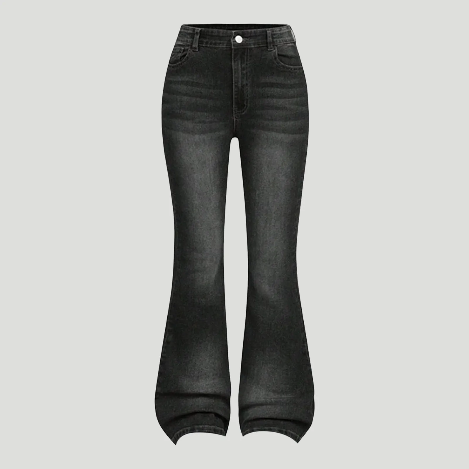 ملابس الفتيات الصغيرات للأطفال توين جينز متوهج طويل جرس سفلي واسع الساق من قماش الدنيم سروال ضيق متوهج سروال فستان للفتيات الصغيرات