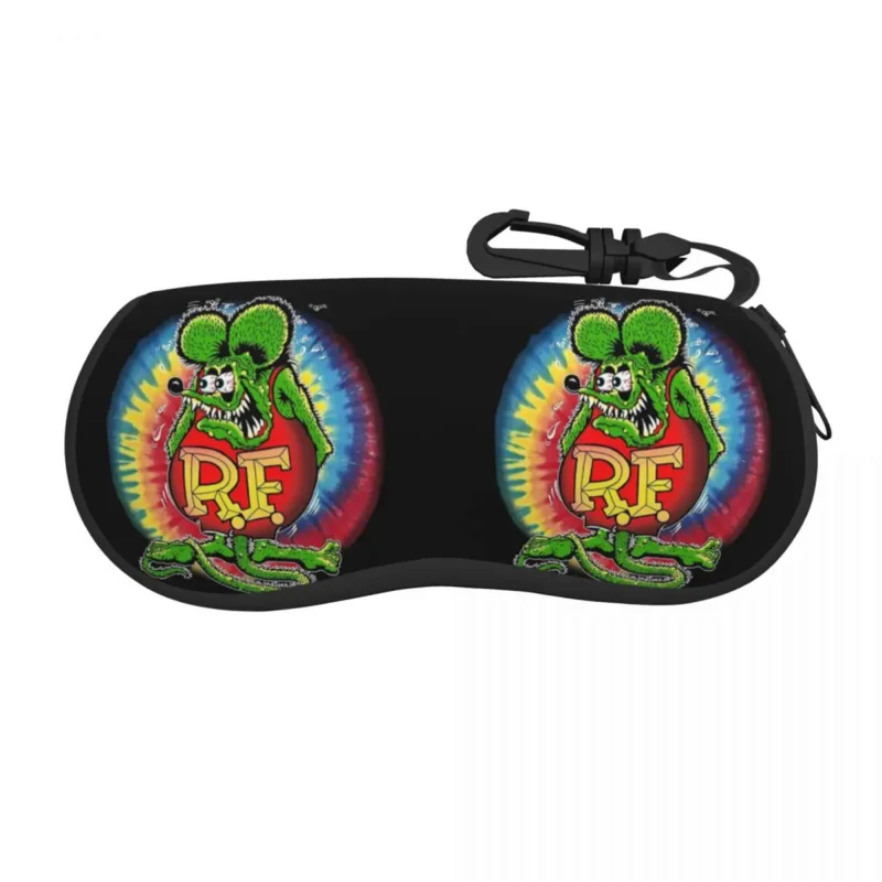 

Rat Fink Stripe Eyeglass Glasses Case Women Men Soft Comic Cartoon Sunglasses Protective Bag