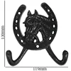 Garden Outdoor Wall Decor Horseshoe Shaped Wall Hooks Cast Iron Home Crafts Decorative Hooks with Screws Bedroom Wall Hangers 2
